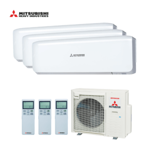 Mitsubishi multi-split airco SCM80ZS-W wandunits SRK35ZS-W + SRK25ZS-W + SRK20ZS-W