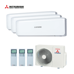 Mitsubishi multi-split airco SCM50ZS-W wandunits 2x SRK20ZS-W + SRK25ZS-W