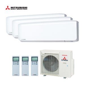 Mitubishi multi-split arirco buitendeel SCM71ZS-W met 3x binenunits SRK-ZS-WF