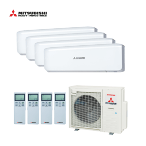 Mitsubishi multi-split airco SCM80ZS-W wandunits 4x SRK20ZS-W