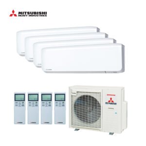 Mitsubishi multi-split airco SCM71ZS-W wandunits 4x SRK25ZS-WF