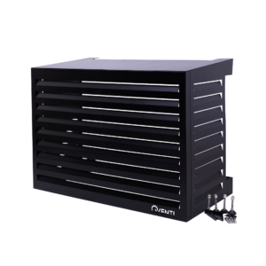 Qventi - airco omkasting zwart - Medium (85 x 115 x 57,5 cm)