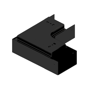 Qventi aluminium platte bocht 90° - Zwart