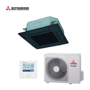 Mitsubishi cassette airco FDT60VH + SRC60ZSX-W 6,0kW zwart | groot model (90x90)