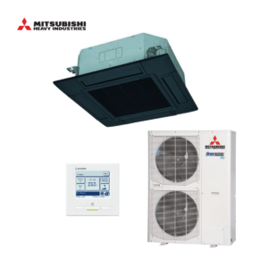 Mitsubishi Hyper Inverter cassette airco FDT100VH + FDC100VSX-W 10,0kW zwart| groot model (90x90)