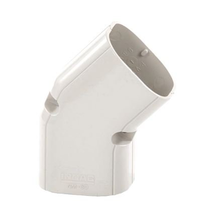 Inoac NM100-W platte bocht 45° (wit)