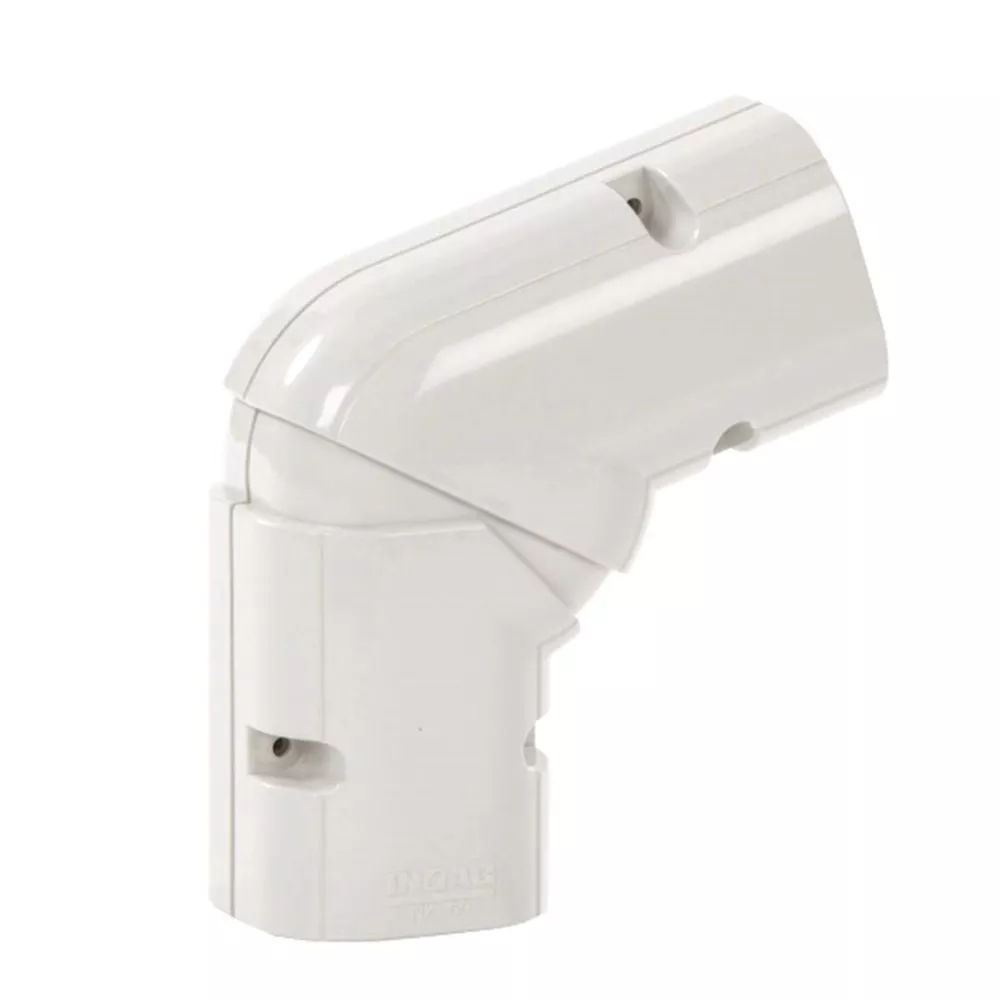 Inoac NX75-W verstelbare platte bocht 45°/90° (wit)