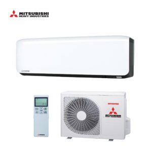 Mitsubishi wandmodel airco SRK35ZS-WFB + SRC35ZS-W 3,5kW zwart-wit